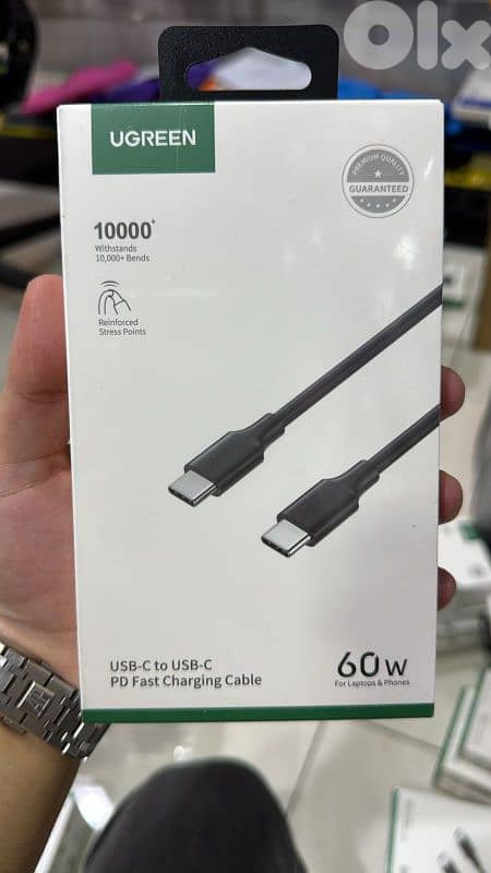 Ugreen usb-c to usb-c 0.5m 60w  black 0