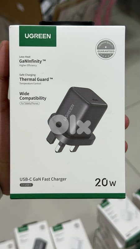 Ugreen 20w usb-c Gan Fast charger 3pin black X512 0