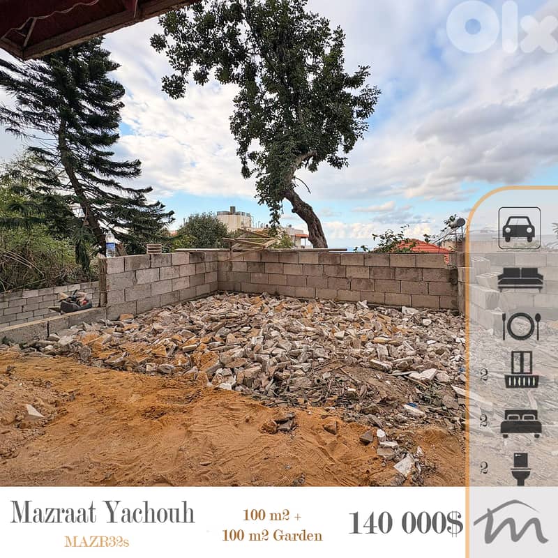 Mazraat Yashouh | 100m² + 100m² Garden | Calm Neighborhood | View 0