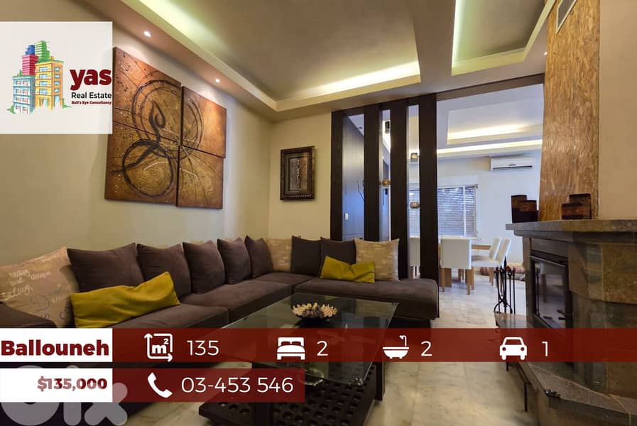 Ballouneh 135m2 | Decorated | Open View | Private Street | TO 0