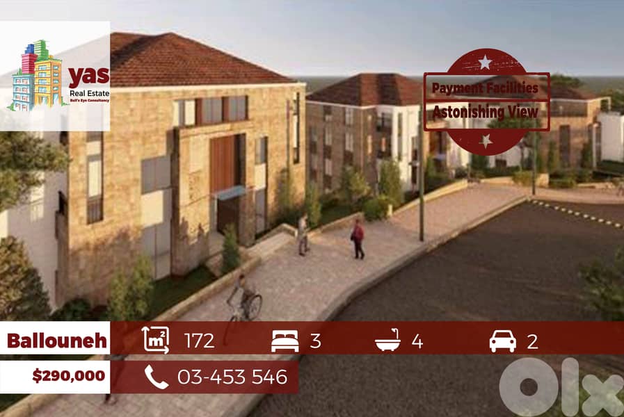 Ballouneh 172m2 | Flat | Payment Facilties | Prime Location | GA 0