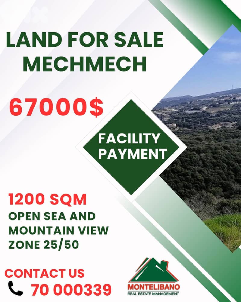 1200 sqm Land For Sale in Mechmech with Facility Payment !!! 0