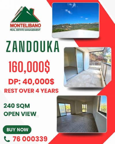 240 sqm Apartment For Sale in Zandouka زندوقة with Installment Plan