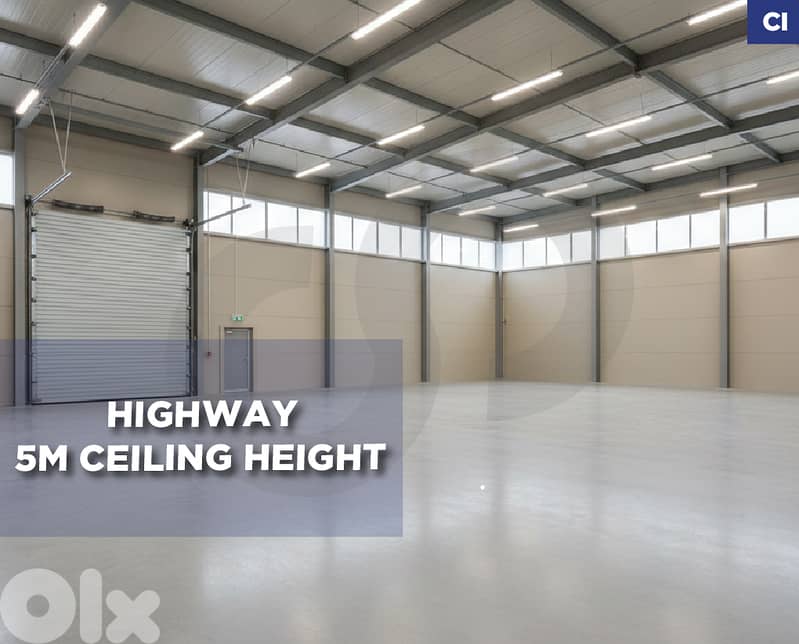 Prime highway warehouse for rent in Zouk Mosbeh ! REF#CI130295 0