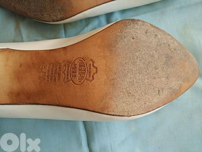 Balizza white shoes (made in Italy,37.5) - Not Negotiable 3