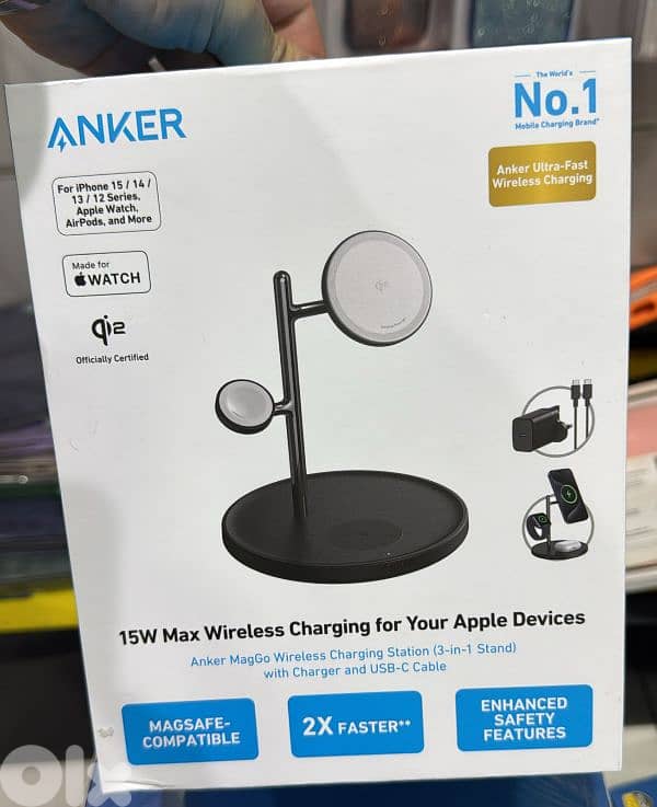 Anker MagGo 15w Wireless Charging Station (3-in-1 Stand) 0