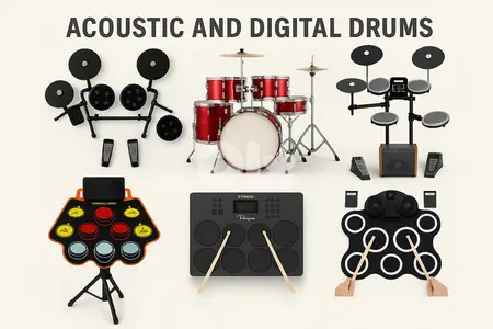 Acoustic and Digital drums