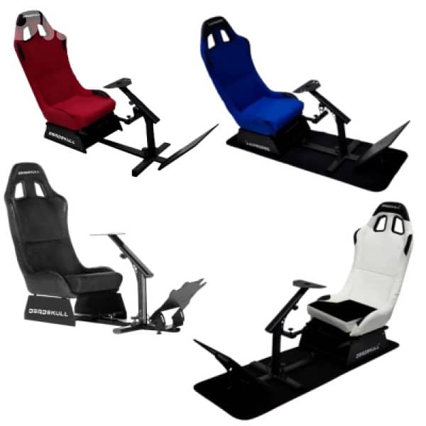 Deadskull Alcantara Racing Seat red/blue/black 0