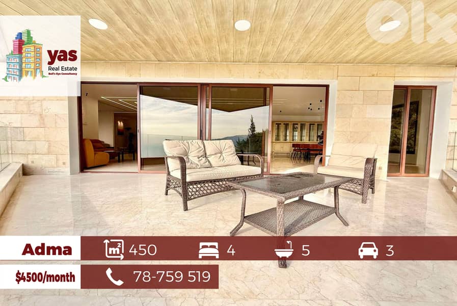 Adma 450m2 | Fully Furnished | Upgraded | Rent | Eh/YV | 0