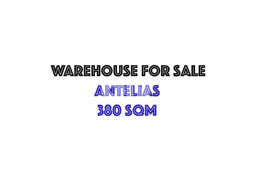 Warehouse for sale in Antelias - PAYMENT FACILITY MQFS2895 0