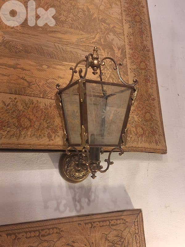 pair of antique european bronze wall lights 0