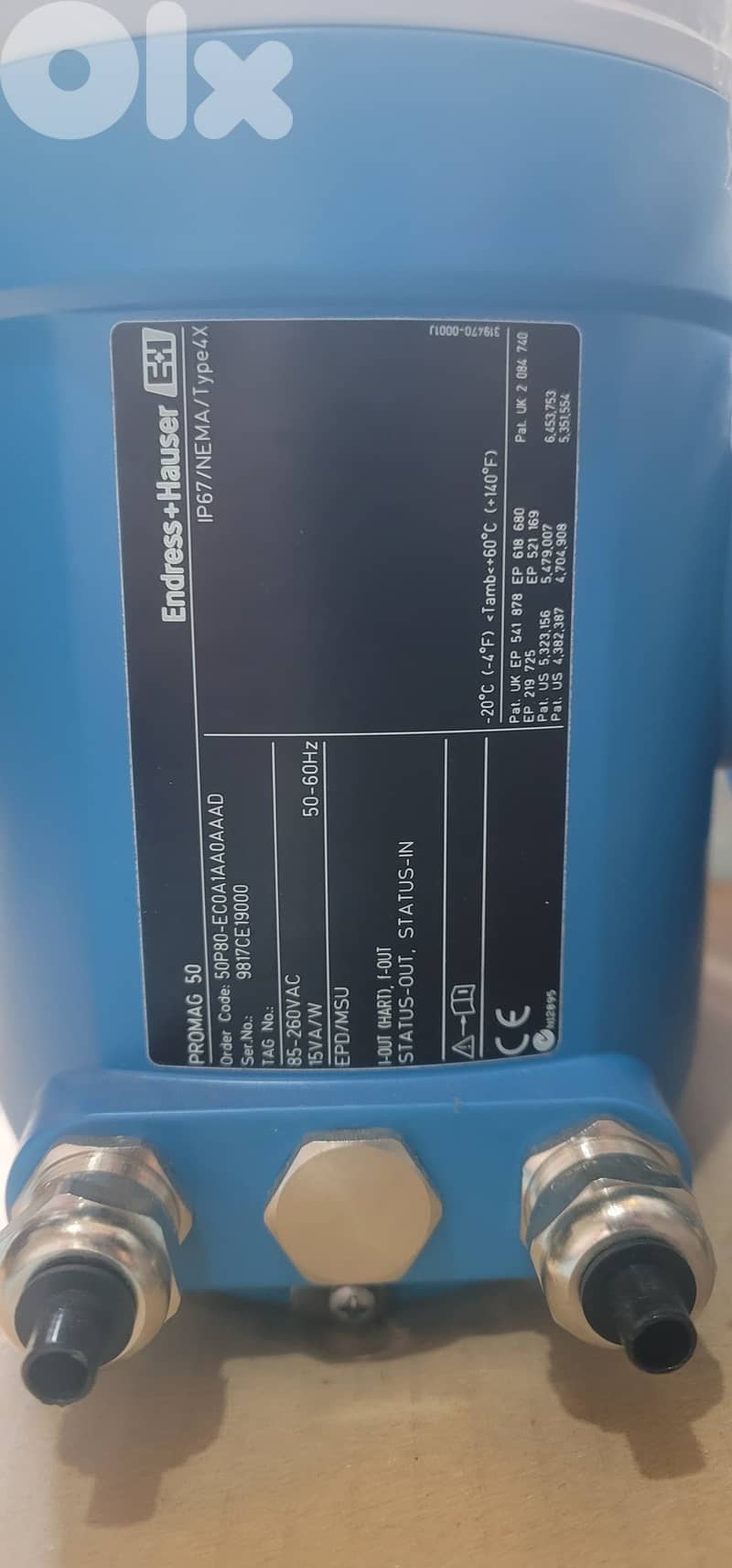 Endress+Hauser Promag 50P Electromagnetic Flowmeter. 0