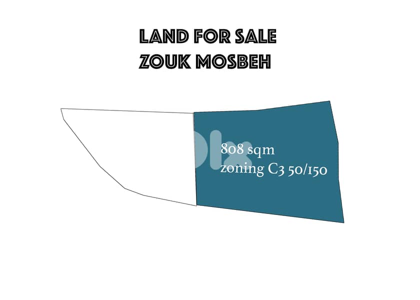 Land for sale in Zouk Mosbeh Prime location MQFS2898 0