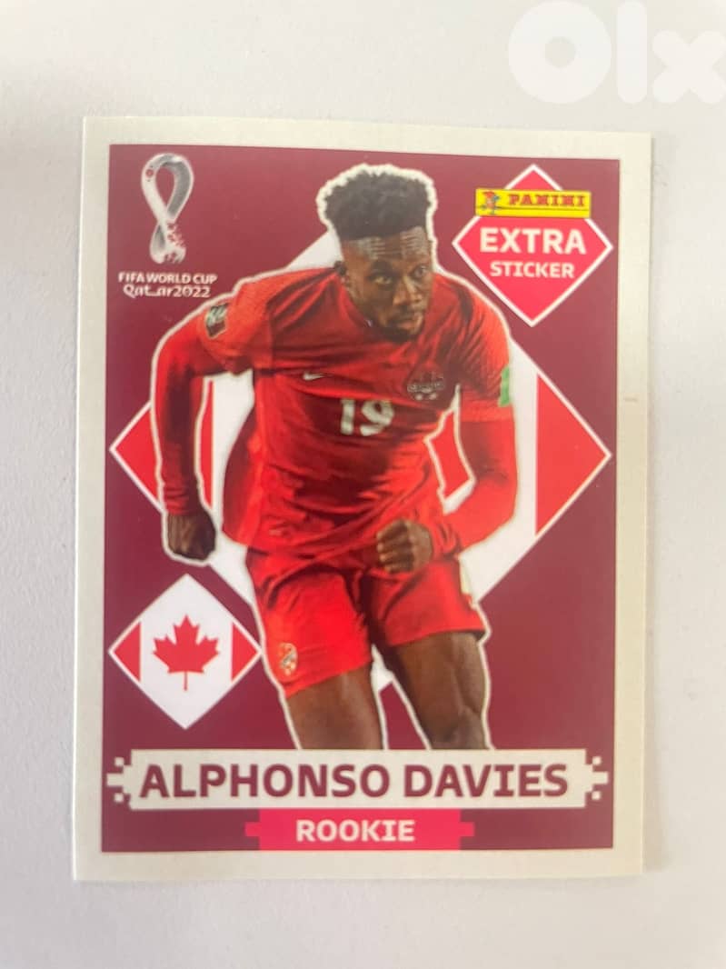 Alphonso Davis - Burgendy World cup 2022 panini extra card 0