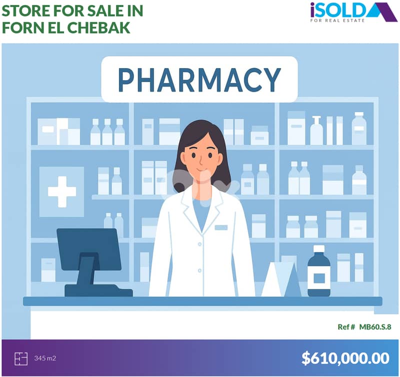 Pharmacy Business+Store 4Sale In Forn el chibbek-Ain el remmaneh 0