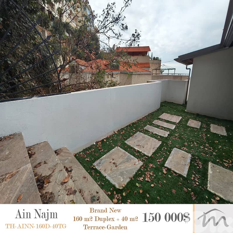 Ain Najm | Brand New 160m² Duplex + 40m² Terrace-Garden | 3 Balconies 0
