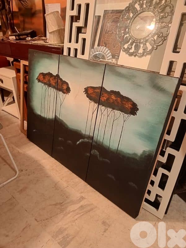 3 acrylic paintings 0