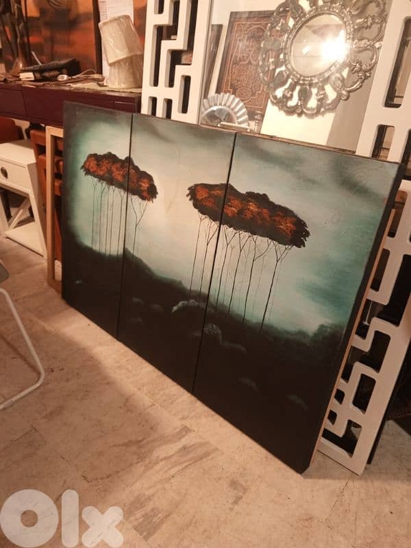 3 acrylic paintings 1
