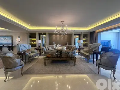 Luxury Furnished Apartment for Sale in Rawche – Full Sea Viewشقة للبيع