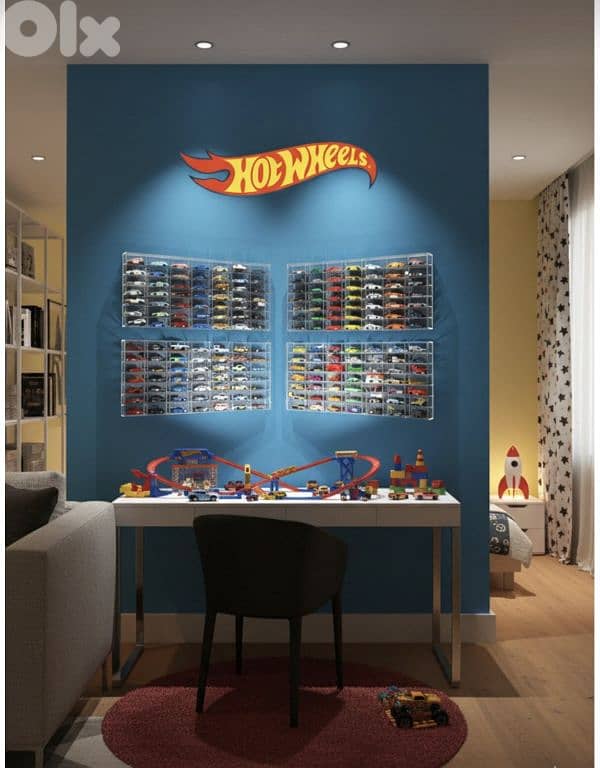 Hot Wheels 1:64 cars wall stand display 0