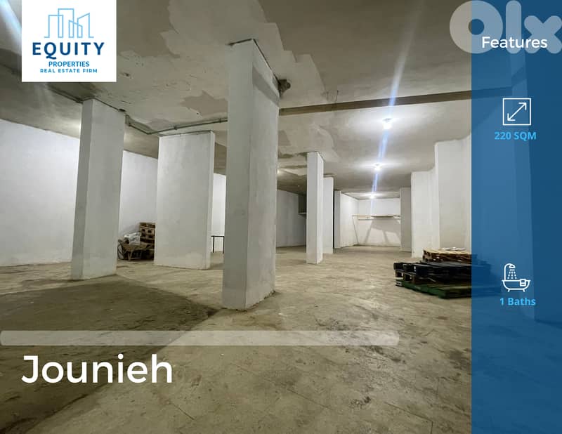 220 SQM Warehouse For Rent In Jounieh Prime Location #RK236156 0