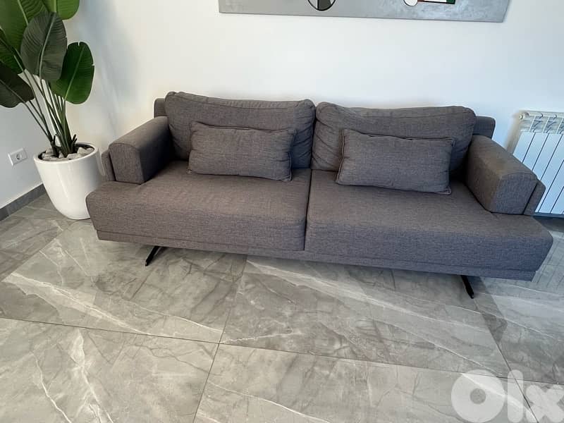 Grey Sofa – 220 cm – Great Condition – $300 0