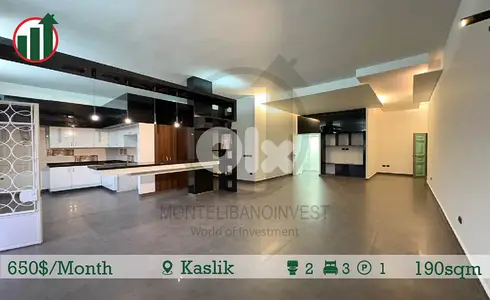 Apartment for Rent in Kaslik in a Very Prime Location !!!