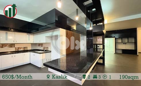 Apartment for Rent in Kaslik in a Very Prime Location !!!