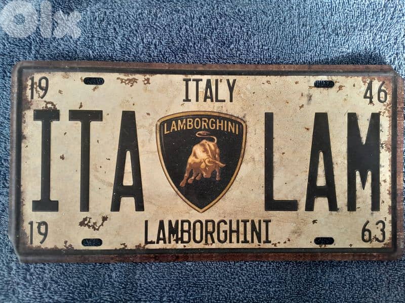 LAMBORGHINI Metal Plate Car Sign Vintage Decor 30x15cm 0