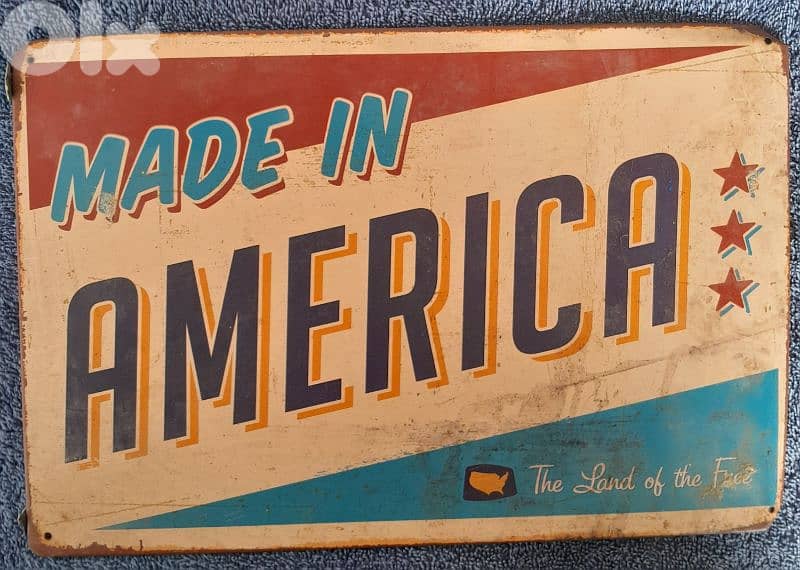 Made In America Retro Metal Vintage Tin Sign 35x20 cm 0