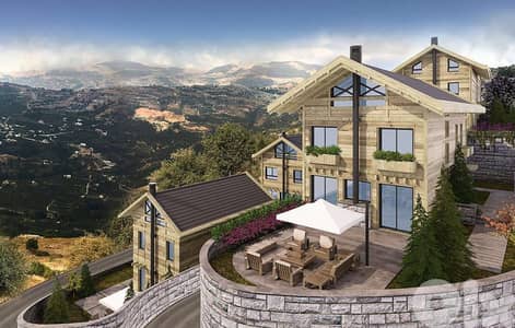 RWK121GZ - Wood triplex villa in faqra club for sale
