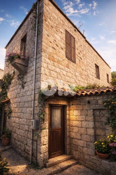 An authentic two-floor old stone house for sale in Batroun