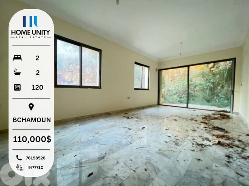 brand new apartment with garden , for sale , located in bchamoun 0