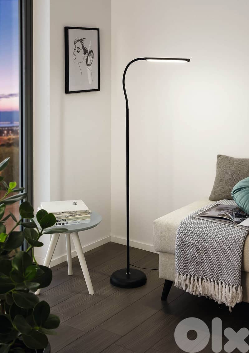 EGLO Laroa LED Floor Lamp – Slim, Dimmable Task Lighting 0