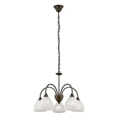 EGLO Dionis Alabaster Glass Chandelier