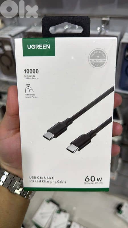 Ugreen usb-c to usb-c 3m 60w black 0