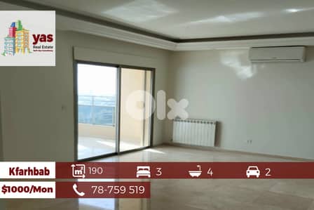 Kfarhbab 190m2 | Well Maintained | Open View | Rent | YV