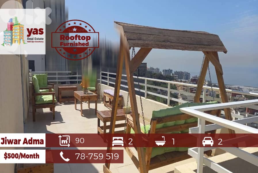 Jiwar Adma 90m2 | Rooftop | Mint Condition | Rent | Open View | YV | 0