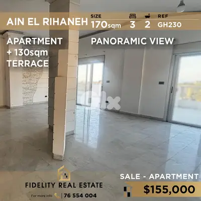 Apartment for sale in Ain El Rihaneh GH230 شقة  للبيع في عين الريحانة