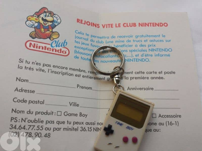 Vintage Gameboy keychain watch (+Nintendo card club) - Not Negotiable 0