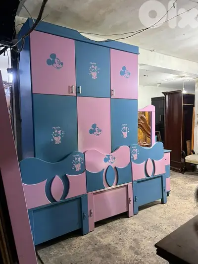 اوضة نوم ولادي 3 تخوت كتير مرتبة