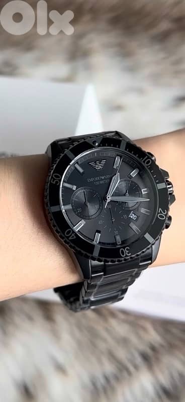 Brand New full black Emporio Armani watch for men 0