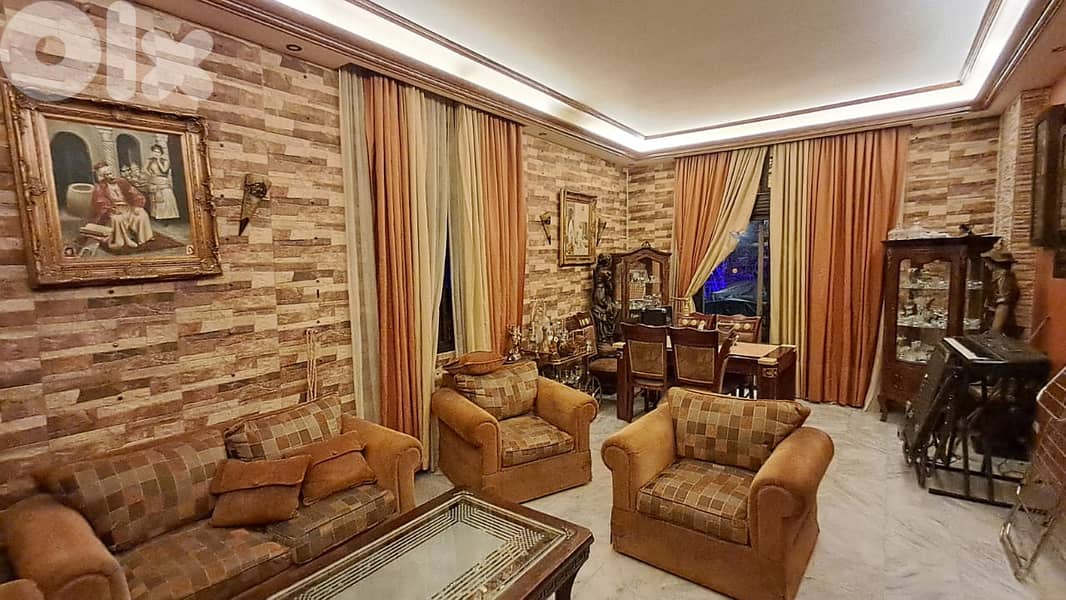 FURNISHED  APARTMENT FOR SALE IN MANSOURIEH 3BEDROOMS,(MA-466) 0