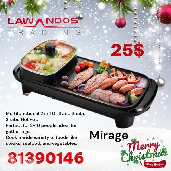 Electric grill pan MIRAGE 2in1 0