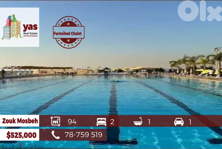 Zouk Mosbeh / Rimal 94m2 Chalet | Excellent Condition | Furnished | BG 0