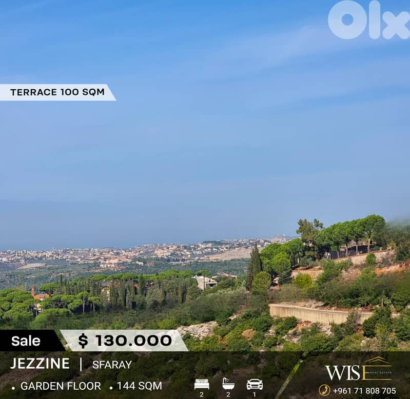 Stunning 144 SQM Apartment for SALE in Sfaray – Jezzine! 0