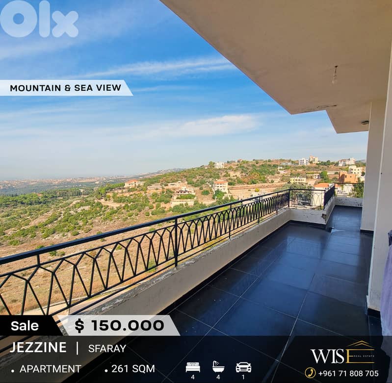 261 SQM Apartment for SALE in Sfaray – Jezzine! 0