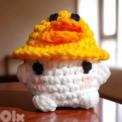 handmade crochet amigurumi mushroom duck