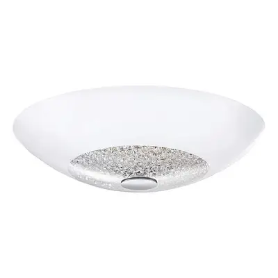 EGLO Ellera Crystal Halo: Flush Mount Ceiling Light with Crystal Inlay