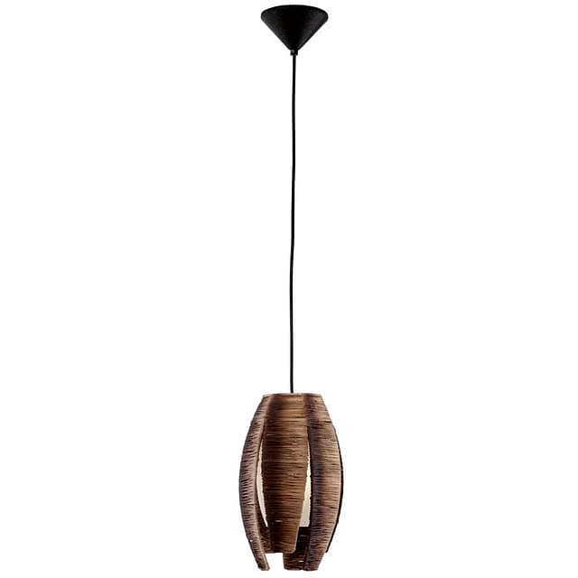 EGLO Mongu Pendant Lamp – Natural Raffia Lighting for Boho Decor 0